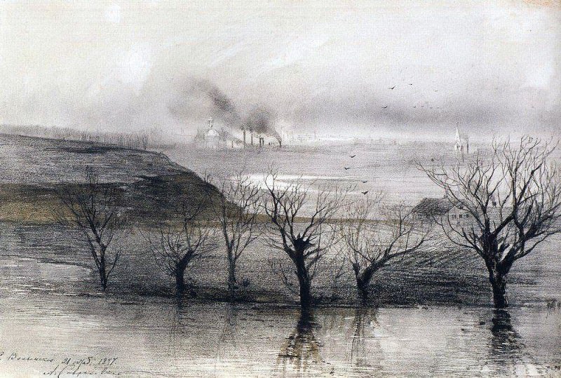Пейзаж. Село Волынское. 1887