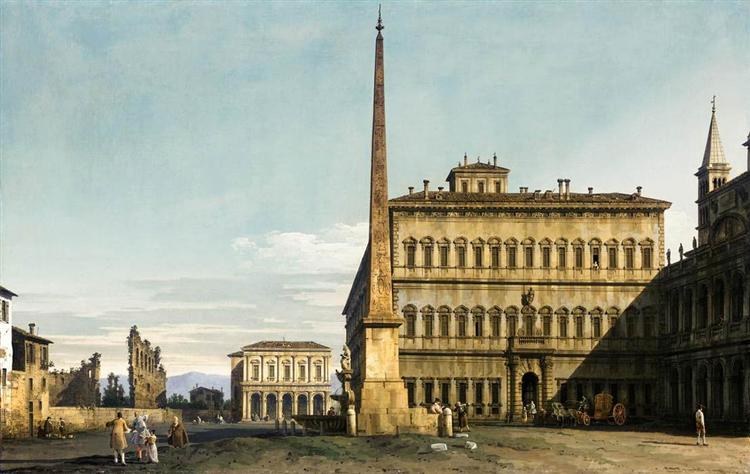 Рим: Вид на площадь Сан-Джованни-ин-Латерано, около 1744 г.