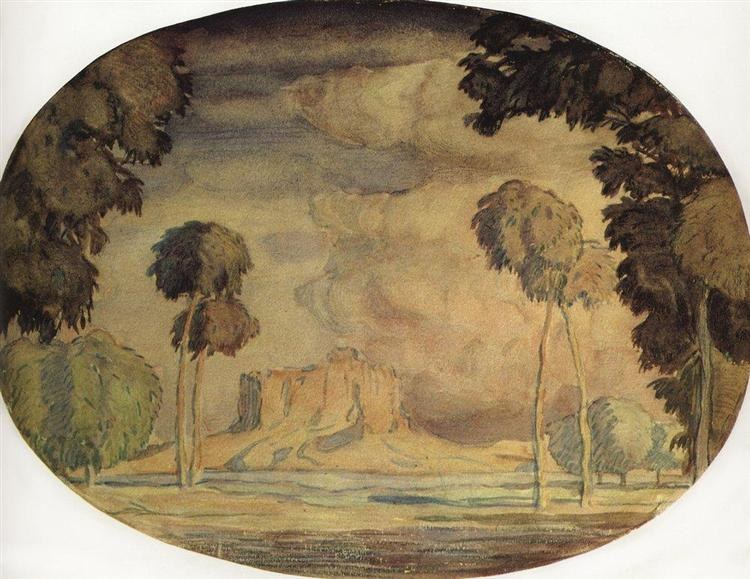 Утро. Розовый гобелен., 1906 - Константин Богаевский