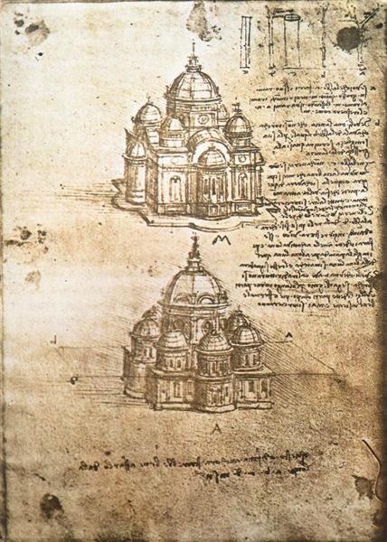 Этюды зданий центрального плана, 1480