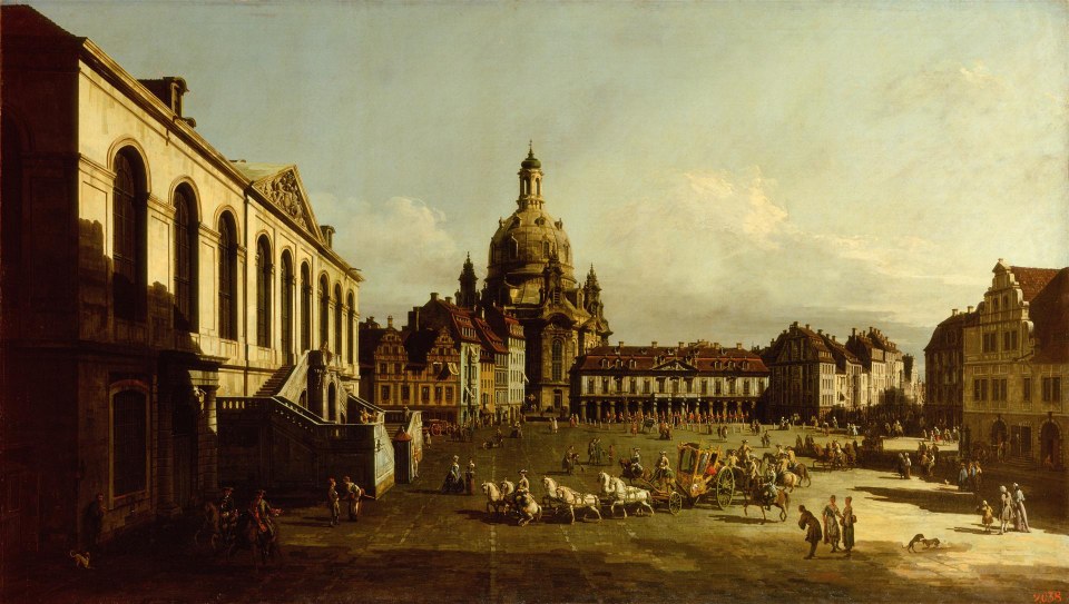 Нойер Марктплац в Дрездене, 1747