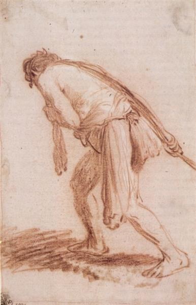 Мужчина, тянущий веревку, 1628