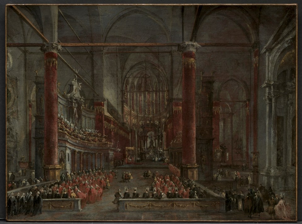 Папская церемония в СС. Джованни и Паоло, Венеция, 1782 г.
