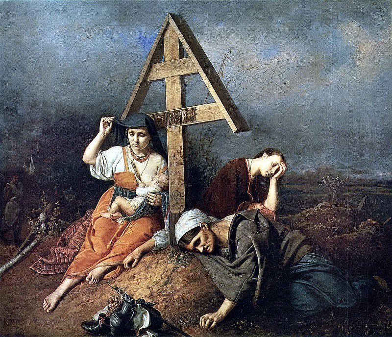Сцена на могиле. 1859 Х.