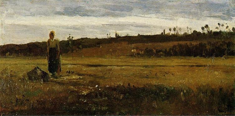 Пейзаж в Ле Варенн Сен-Илер, c.1865 - Камиль Писсарро