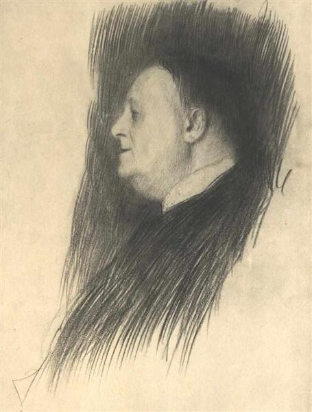 Портрет мужчины, смотрящего влево, 1887