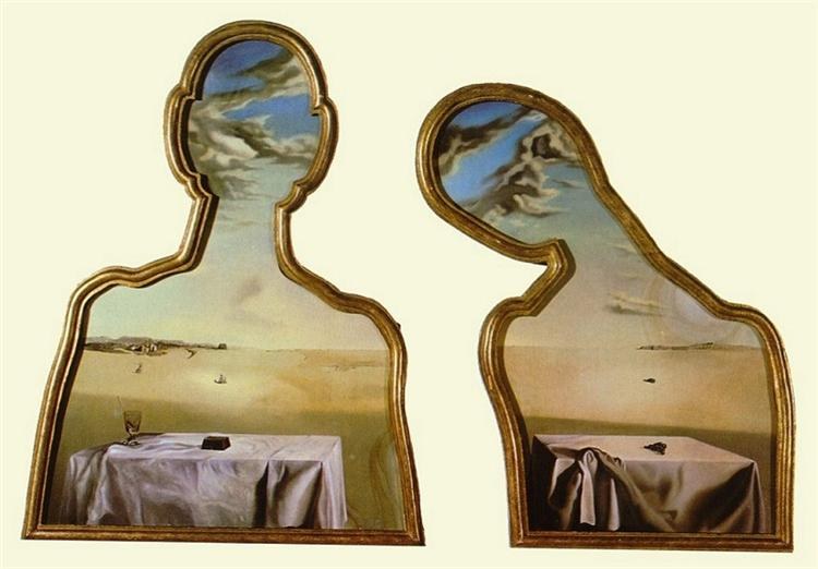 Пара с головами, полными облаков, 1936