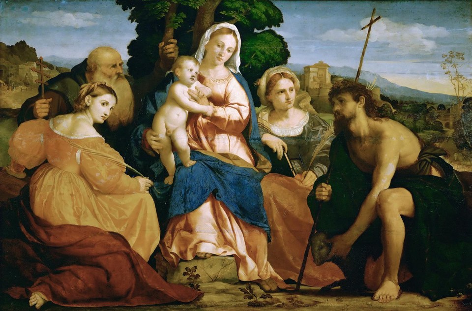 Священный разговор, c.1520 - c.1522 - Пальма Веккьо