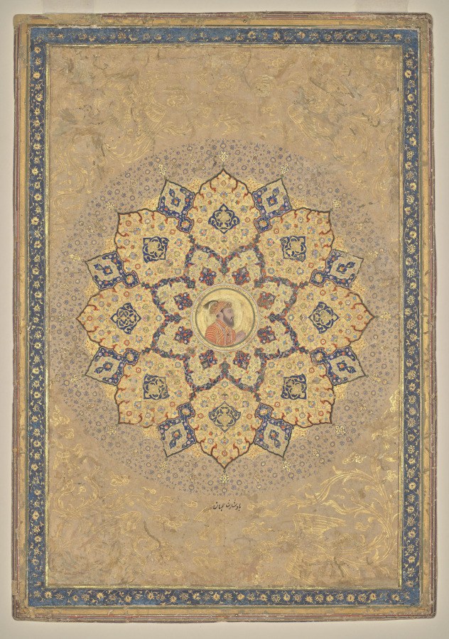 Шамса (солнечная вспышка) с портретом Аурангзеба (1618–1707) из Императорского альбома (Альбом Кеворкяна)
