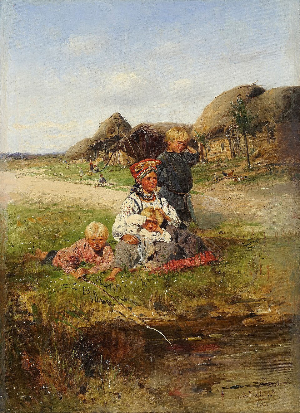 Крестьянка с детьми