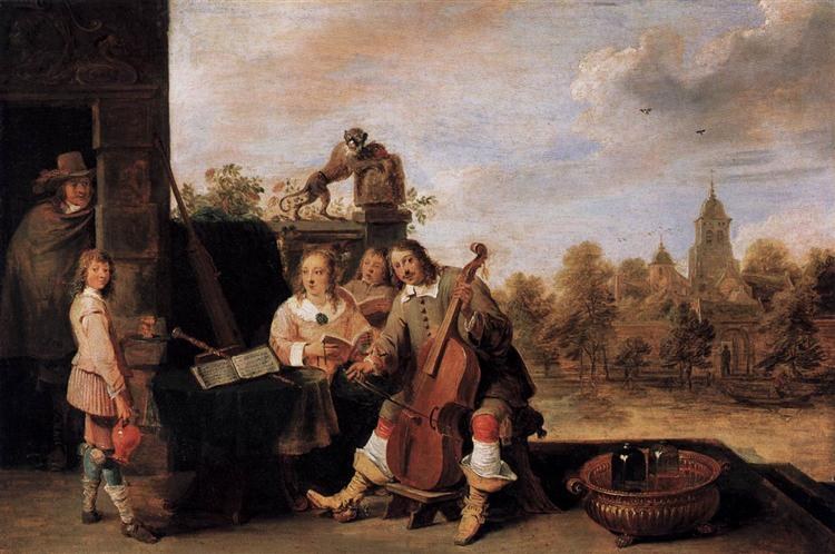 Художник и его семья, c.1645