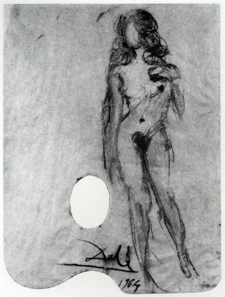 Без названия. Обнаженная женщина на палитре, 1964