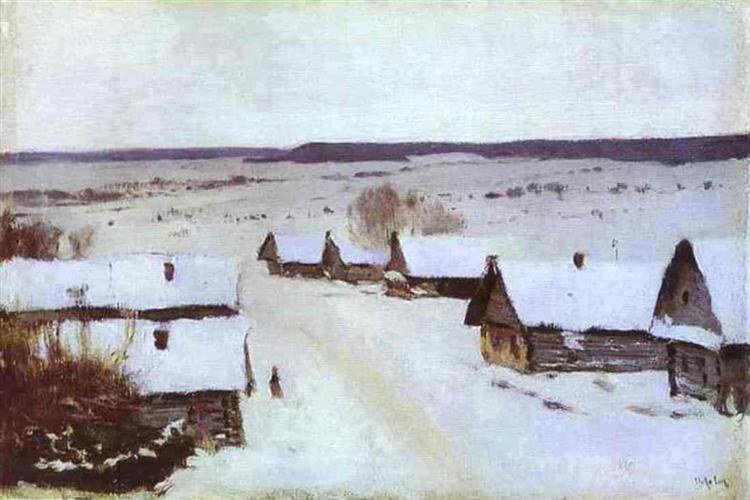 Деревня зимой, c.1877