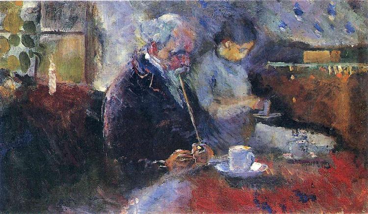 За журнальным столиком, 1883