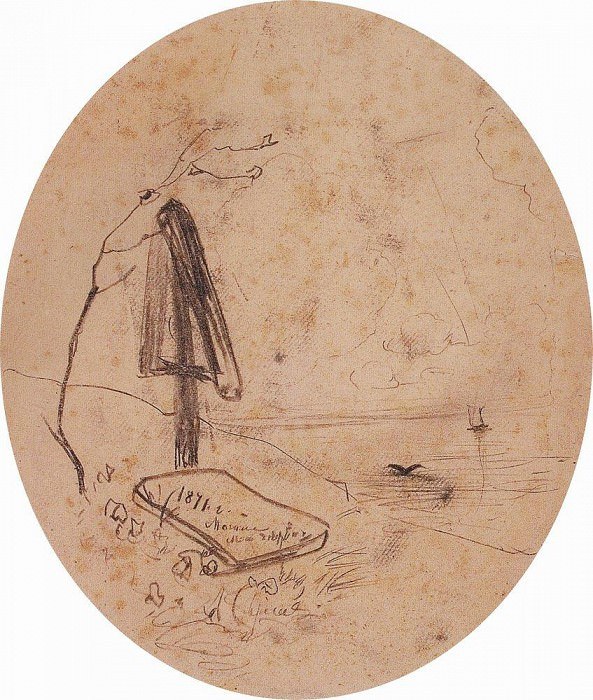 Могила на берегу Волги. 1871