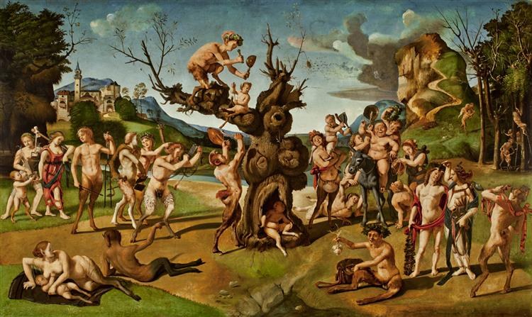 Открытие меда Вакхом, 1505