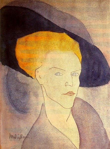 Голова женщины в шляпе, 1907