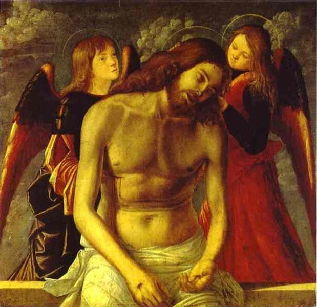 Мертвый Христос, поддерживаемый ангелами., c.1502