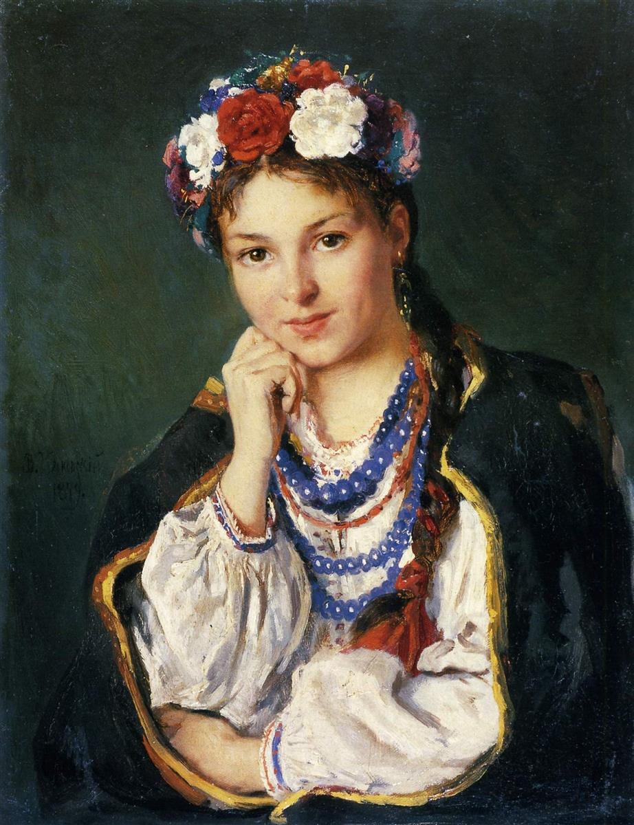 Украинская девушка, 1879 - Владимир Маковский