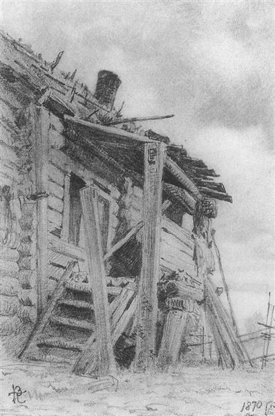 Крыльцо дома, 1870 - Василий Поленов