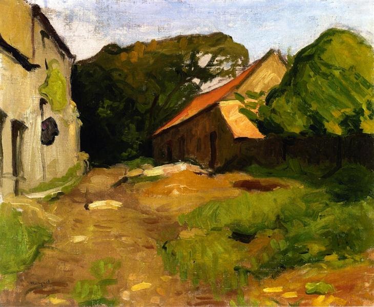 Фермерский двор в Ла-Перкайери (Нормандия), 1901