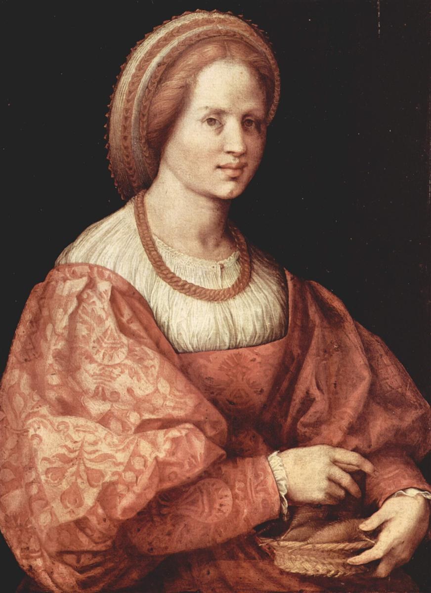 Портрет дамы с веретеном, 1516