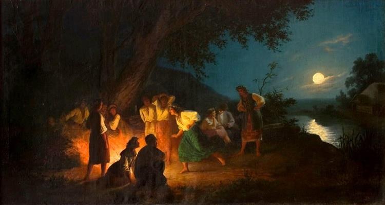 Ночь накануне Ивана Купалы, c.1880 - Генрих Семирадский