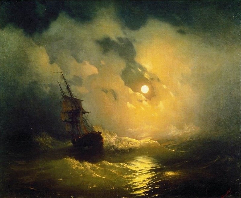 Буря на море ночью 1849 89х106