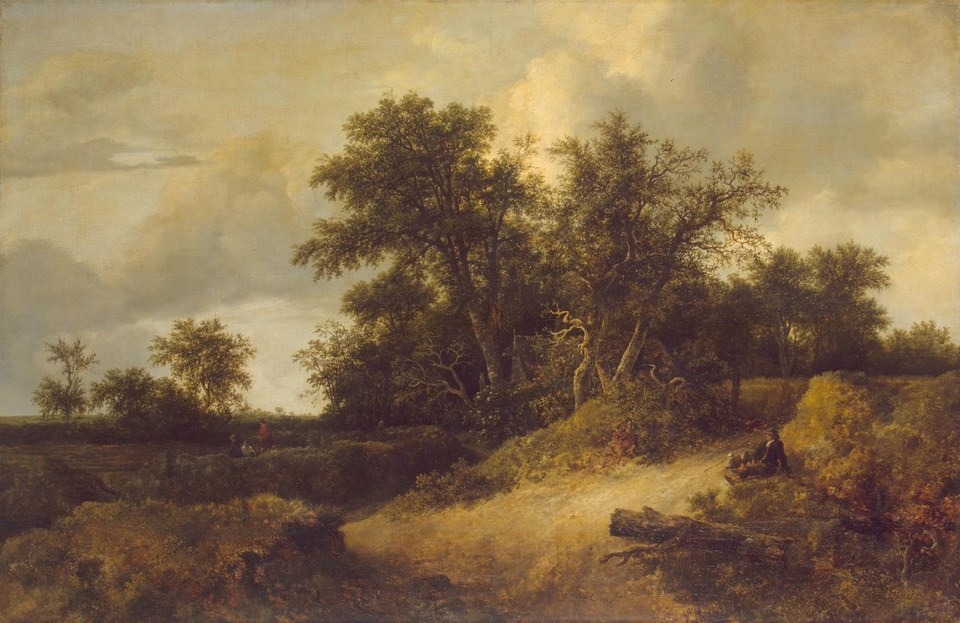 Пейзаж с домом в роще (Крестьянская изба в пейзаже), 1646 - Якоб ван Рейсдал