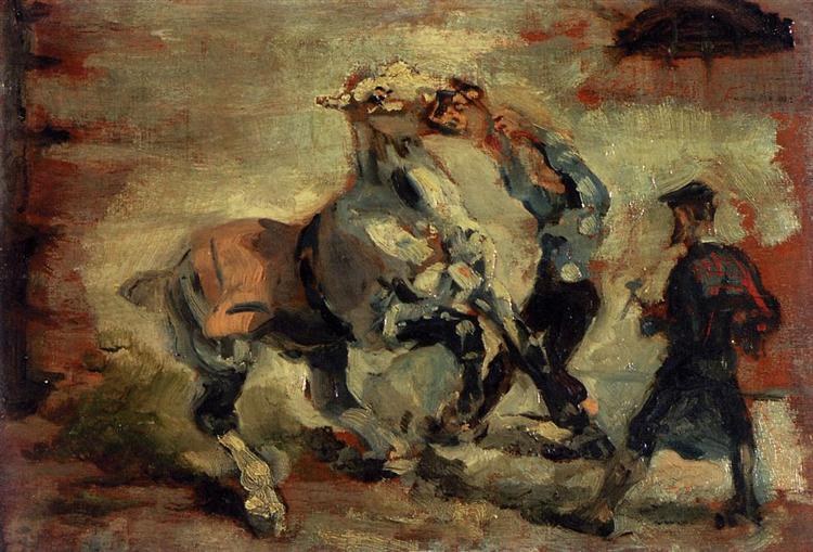 Лошадь дерется со своим женихом, 1881