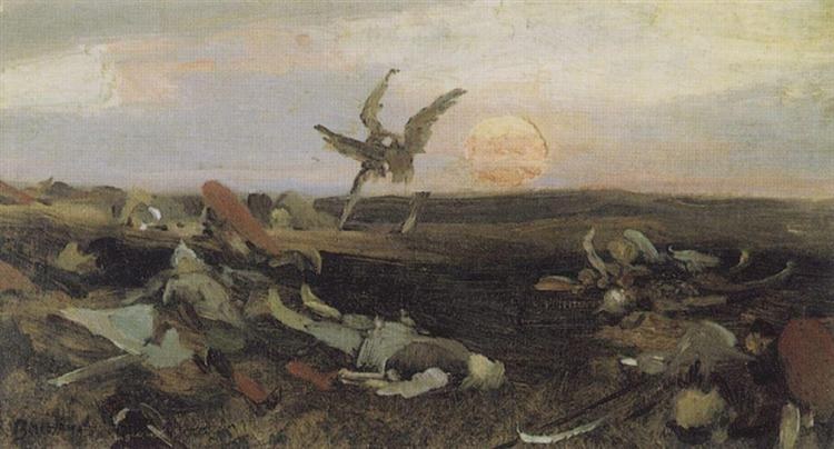 После побоища Игорь Святославич с половцами (зарисовка), 1878 - Виктор Васнецов