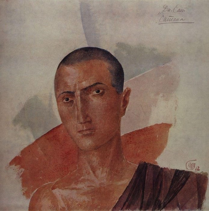 Эскиз грима Сатаны к инсценировке Дневник Сатаны . 1922
