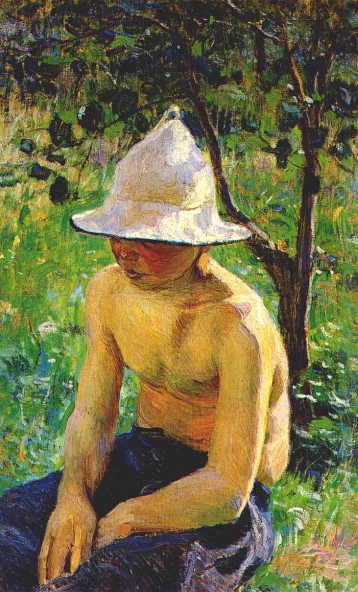 Мальчик в саду, 1898 - Виктор Борисов-Мусатов
