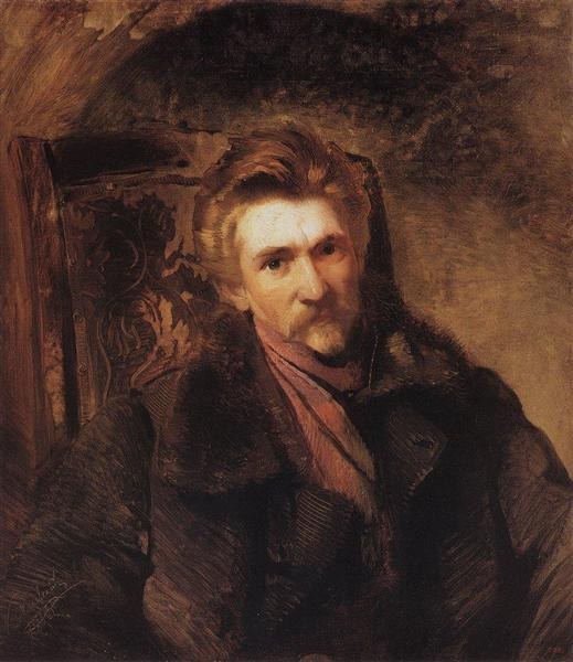 Портрет художника Александра Попова, 1863 - Константин Маковский