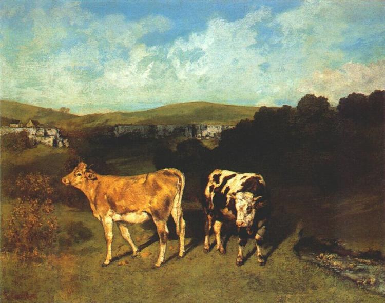 Белый бык и белокурая телка, 1850 - 1851
