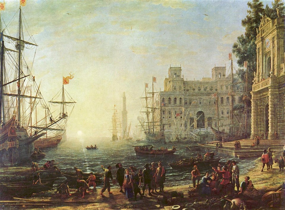 Гавань с виллой Медичи, 1637