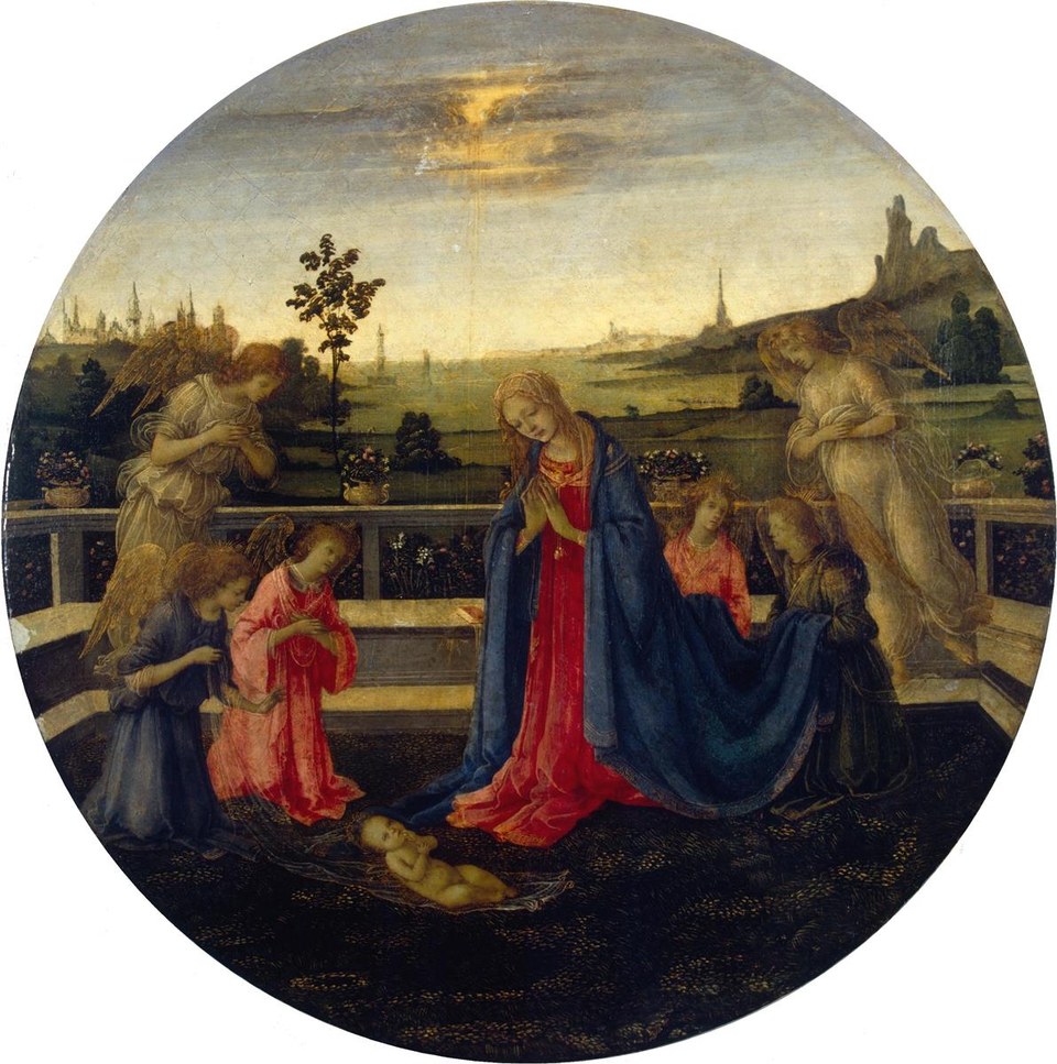Поклонение младенцу, c.1483