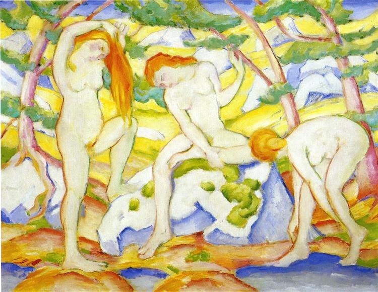 Купающиеся девушки, 1910