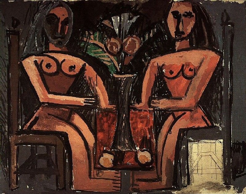 1907 г. Две сидящие женщины