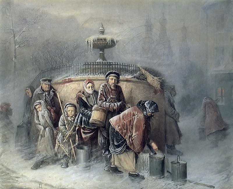 Очередные у бассейна. 1865 Х.