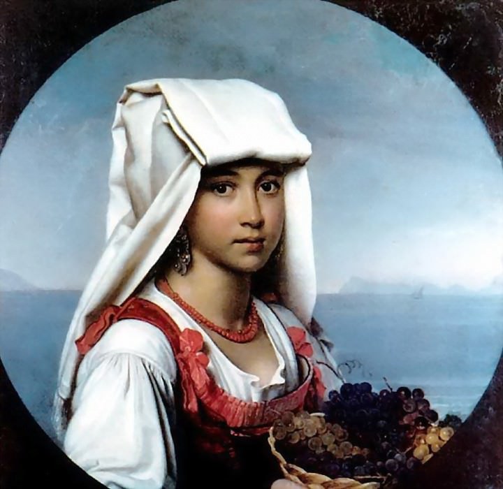Неаполитанская девочка с плодами 1831 Х.
