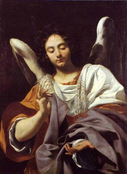 Ангел с игральными костями и туникой, c.1615 - c.1625