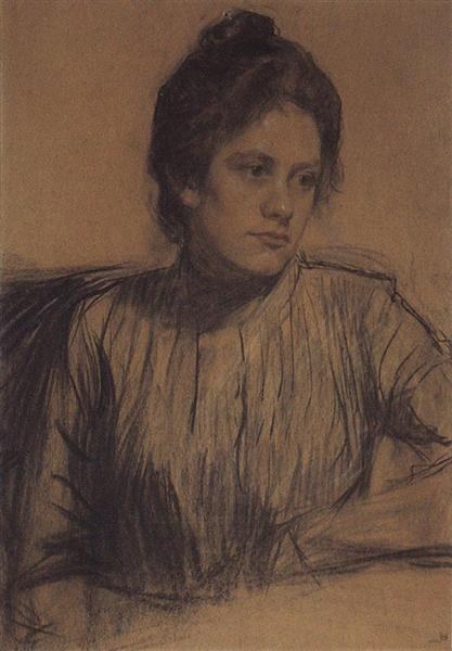 Портрет Ю.Е. Прошинской, 1901 - Борис Кустодиев