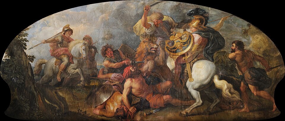 Александр Македонский охотится на львов