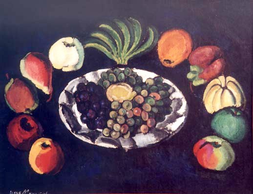 Натюрморт с бананами, c.1910 - Илья Машков
