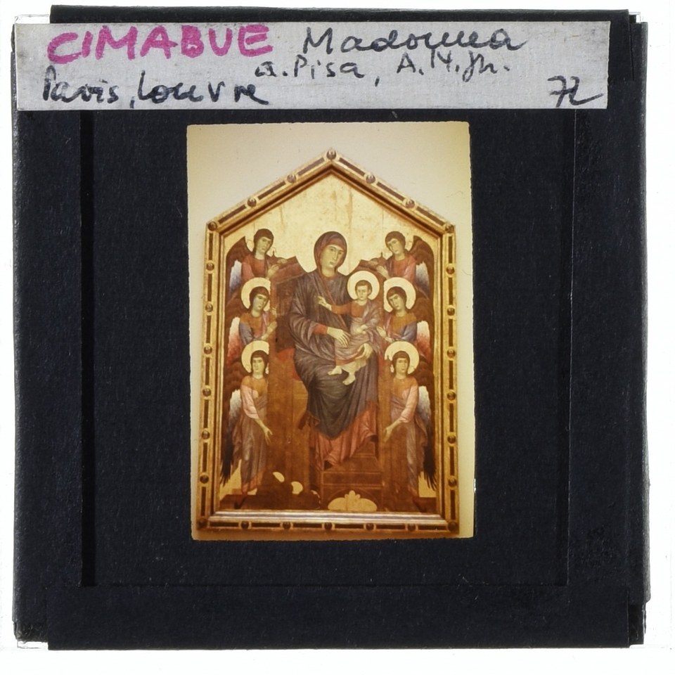 Чимабуэ, Мария с ангелами, из Сан-Франческо в Пизе.