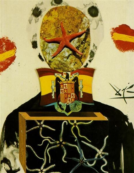 Фигура с флагом. Иллюстрация к «Воспоминаниям о сюрреализме», c.1971