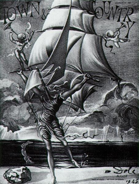 Победа (Женщина, превращающаяся в лодку с ангелами), 1945
