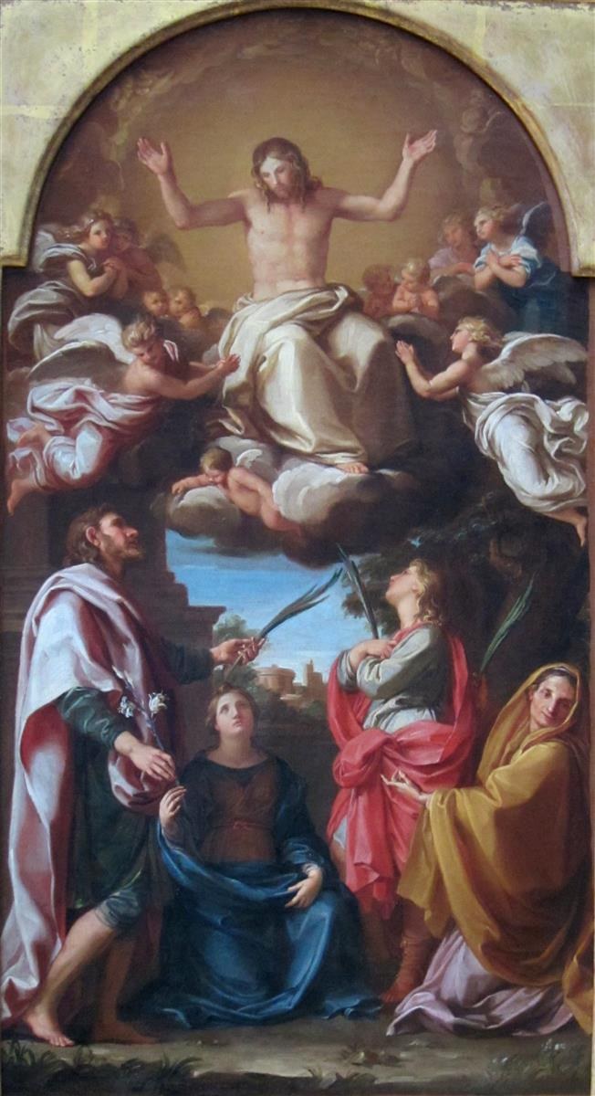 Христос со святыми Юлианом, Василисой, Цельсом и Маркиониллой, 1736 - 1738 - Помпео Батони