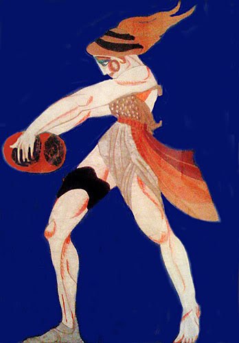 Эскиз костюма к спектаклю «Фамира Кифаред», 1916